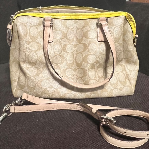 COACH monogram 2 way wear satchel! - Picture 2 of 6